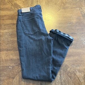 NWT size 6 Eddie Bauer Boyfriend Flannel Lined Straight Leg Jeans